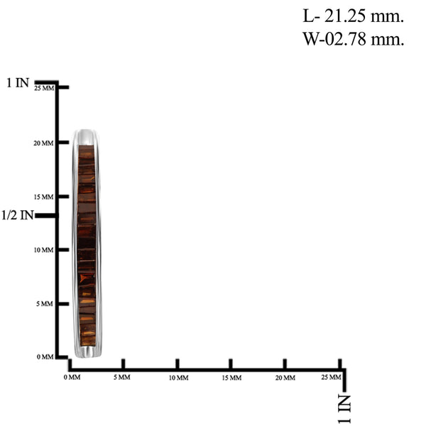 JewelonFire 1.00 Carat T.W. Red Diamond Sterling Silver Hoop Earrings