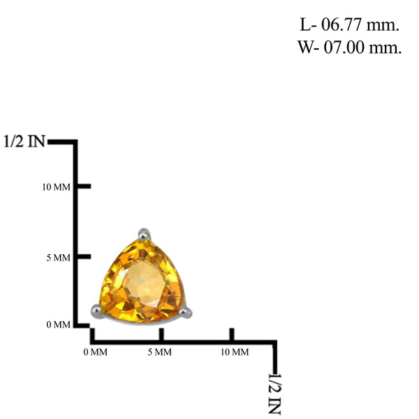 JewelonFire 5 1/2 Carat T.G.W. Citrine and Sterling Silver Stud Earrings