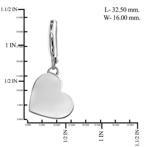 JewelonFire Sterling Silver Plane Heart Earrings - Assorted Colors