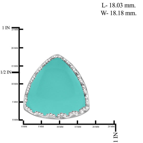 JewelonFire 27 1/2 Carat T.G.W. Chalcedony Sterling Silver Stud Earrings - Assorted Colors