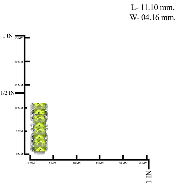 JewelonFire 1 1/3 Carat T.G.W. Peridot Sterling Silver Hoop Earrings - Assorted Colors