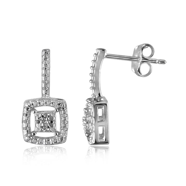 JewelonFire Genuine Accent White Diamond Sterling Silver 3 Piece Jewelry Set - Assorted Colors