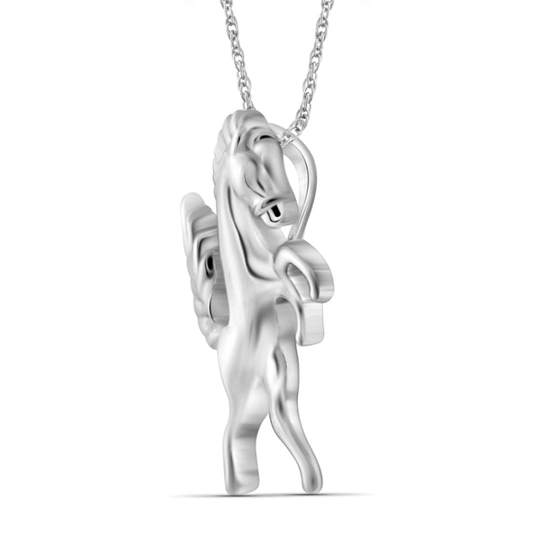 JewelonFire Sterling Silver Stallion Horse Pendant - Assorted Colors