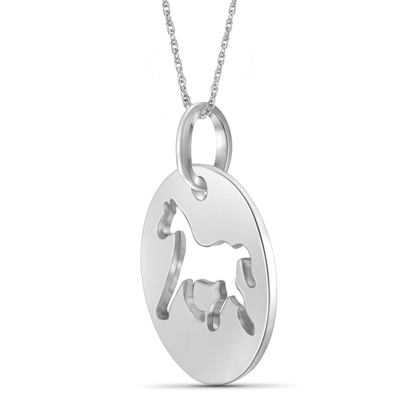 JewelonFire Sterling Silver Cutout Horse Charm Pendant - Assorted Colors