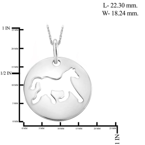 JewelonFire Sterling Silver Cutout Horse Charm Pendant - Assorted Colors