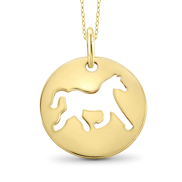 JewelonFire Sterling Silver Cutout Horse Charm Pendant - Assorted Colors