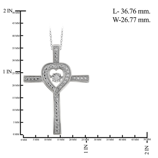 Diamond in the Sky White Diamond Accent Sterling Silver Cross Pendant