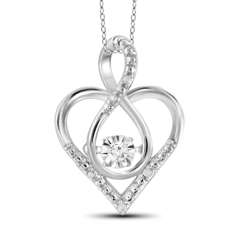 Diamond in the Sky White Diamond Accent Sterling Silver Heart Pendant