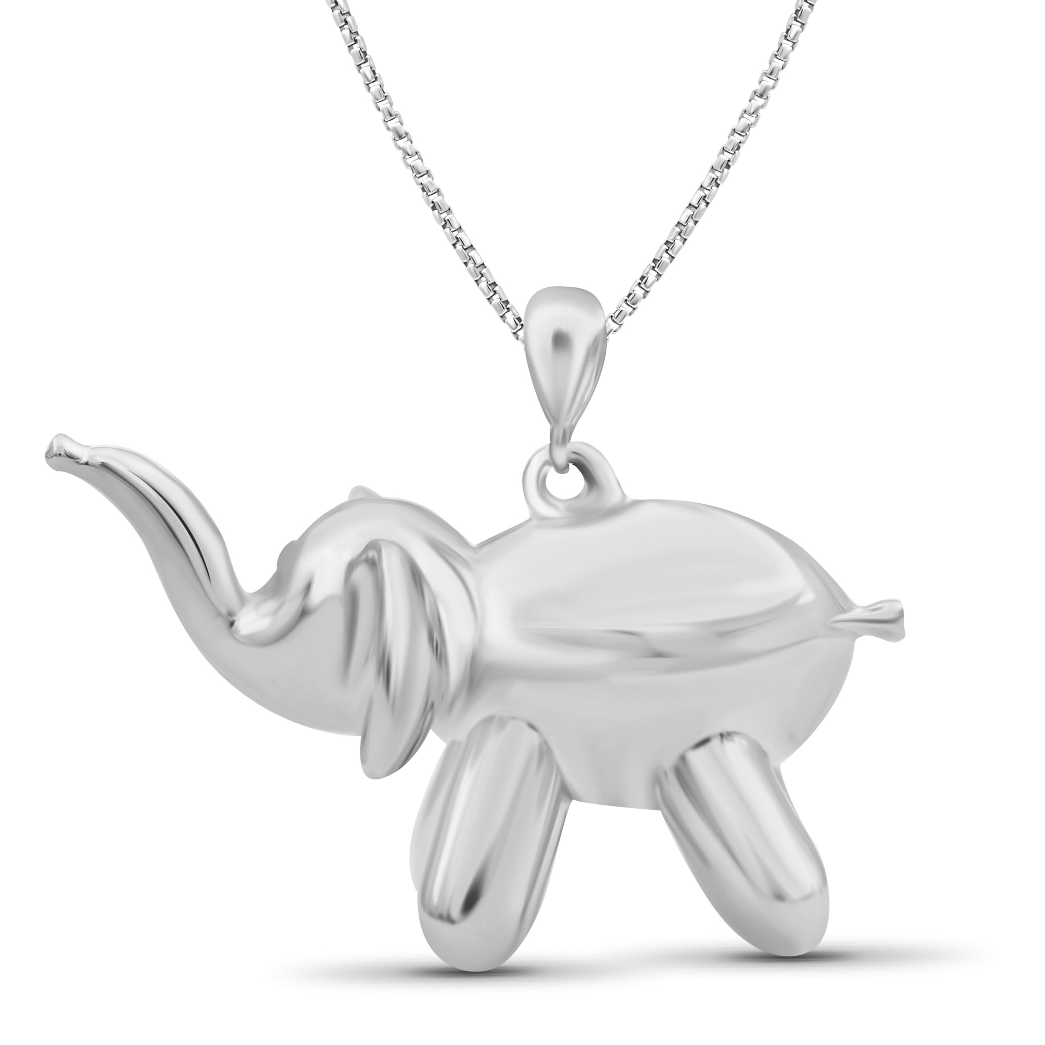 JewelonFire Sterling Silver Elephant Metal Pendant - Assorted Color