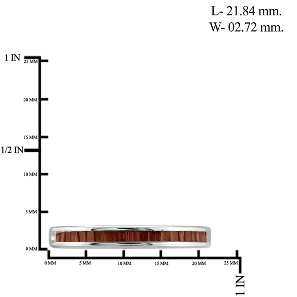 JewelonFire 1/4 Carat T.W. Red Diamond Sterling Silver Band Ring