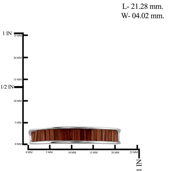 JewelonFire 1.00 Carat T.W. Red Diamond Sterling Silver Band Ring