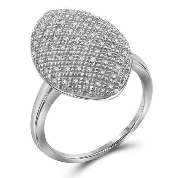 JewelonFire Accent Diamond Sterling Silver Ring