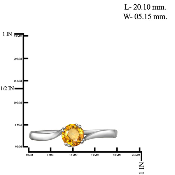 JewelonFire 1/2 Carat T.G.W. Citrine Sterling Silver Ring - Assorted Colors