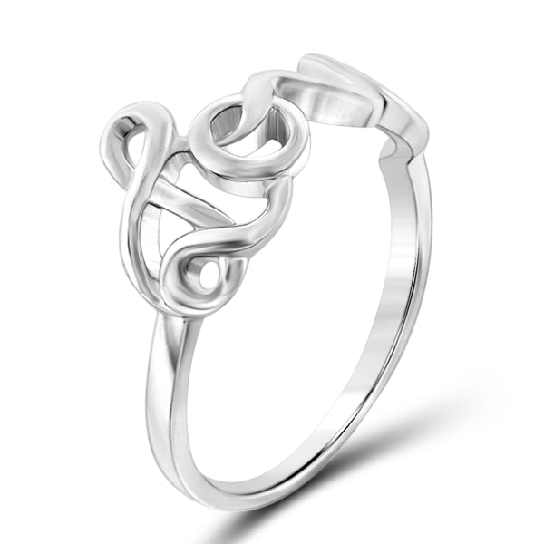 JewelonFire Sterling Silver Enchanting Love Ring - Assorted Colors