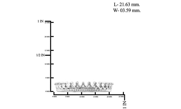 JewelonFire Sterling Silver Sleek Imperial Crown Ring - Assorted Colors