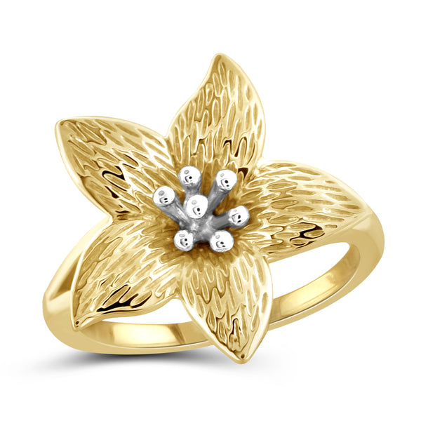 JewelonFire Sterling Silver Blossoming Beauty Flower Ring - Assorted Colors