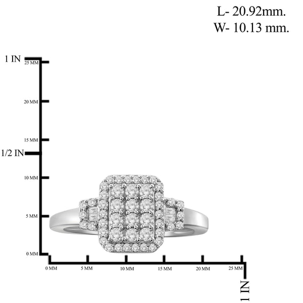 Jewelnova 1/2 Carat T.W. White Diamond 10K Gold Ring - Assorted Colors