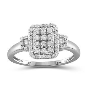 Jewelnova 1/2 Carat T.W. White Diamond 10K Gold Ring - Assorted Colors