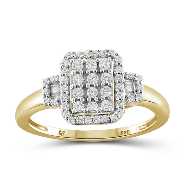 Jewelnova 1/2 Carat T.W. White Diamond 10K Gold Ring - Assorted Colors