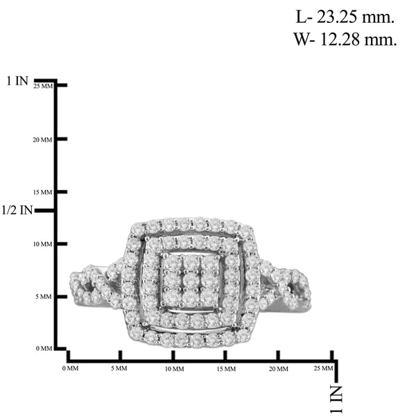 Jewelnova 1.00 Carat T.W. White Diamond 10K Gold Ring - Assorted Colors