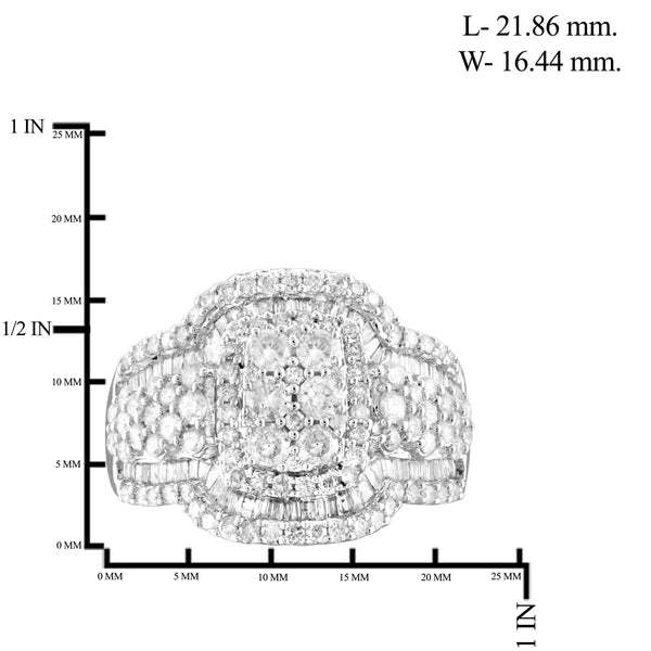 Jewelnova 2.00 Carat T.W. White Diamond 10K Gold Bold Ring - Assorted Colors