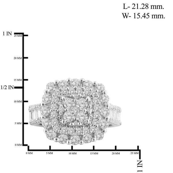 Jewelnova 2.00 Carat T.W. White Diamond 10K Gold Bold Ring - Assorted Colors