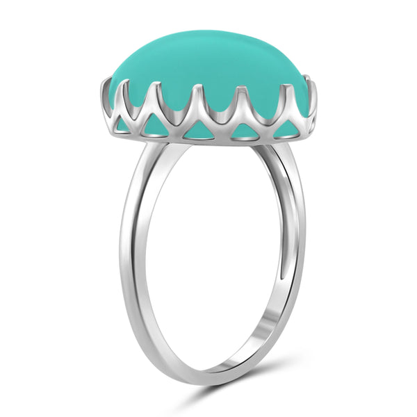 JewelonFire 9 3/4 Carat T.G.W. Chalcedony Sterling Silver Fashion Ring