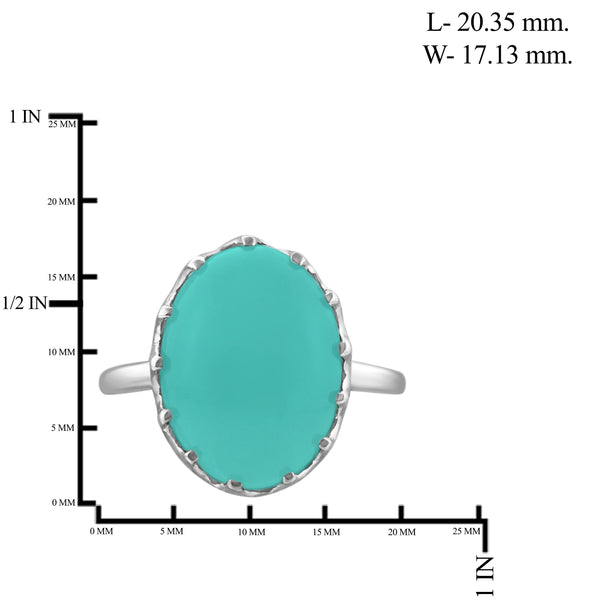 JewelonFire 9 3/4 Carat T.G.W. Chalcedony Sterling Silver Fashion Ring