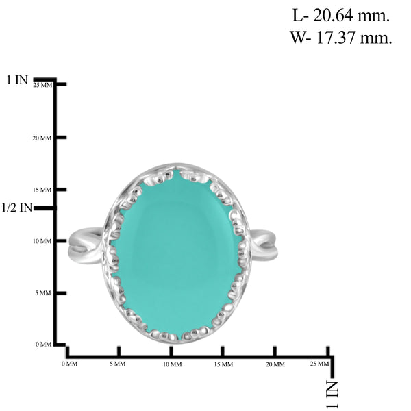 JewelonFire 9 3/4 Carat T.G.W. Chalcedony Sterling Silver Fashion Ring