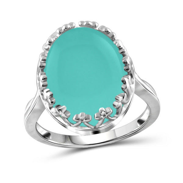 JewelonFire 9 3/4 Carat T.G.W. Chalcedony Sterling Silver Fashion Ring