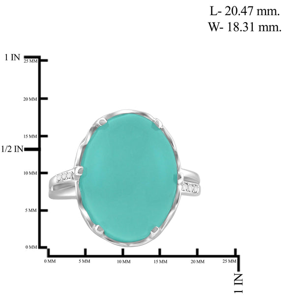 JewelonFire 9 3/4 Carat T.G.W. Chalcedony Sterling Silver Fashion Ring