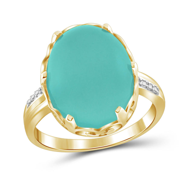 JewelonFire 9 3/4 Carat T.G.W. Chalcedony Sterling Silver Fashion Ring