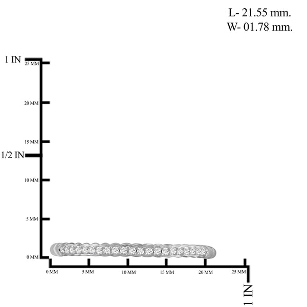JewelonFire 1/10 Carat T.W. White Diamond Sterling Silver Stackable Band (Size 7 Only) - Assorted Colors