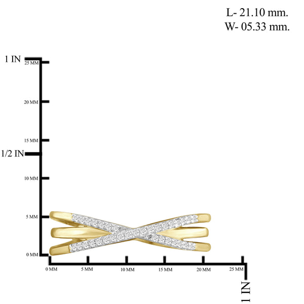JewelonFire 1/10 Carat T.W. White Diamond Sterling Silver Stackable Ring - Assorted Colors
