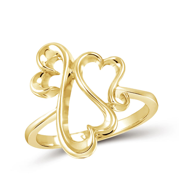 JewelonFire Sterling Silver Entwined Heart Ring - Assorted Colors