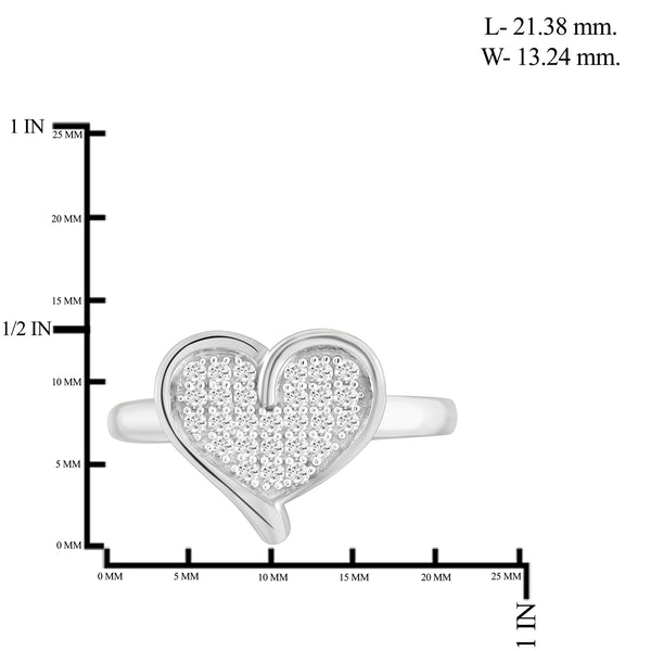 JewelonFire 1.00 Carat T.W. White Diamond Sterling Silver 3 Piece Heart Jewelry Set - Assorted Colors